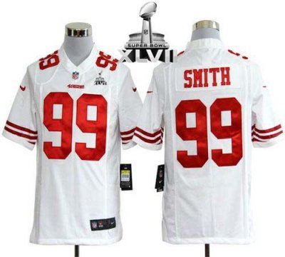 Jerseys Factory Cheap Nike 49ers #99 Aldon Smith White Super Bow