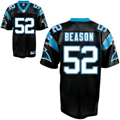 Jerseys Factory Cheap Panthers #52 Jon Beason Black Stitched NFL