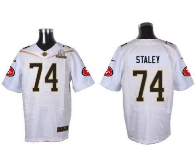 Jerseys Factory Cheap Nike 49ers #74 Joe Staley White 2016 Pro B