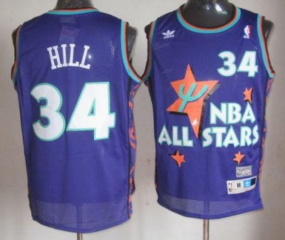 Jerseys Factory Cheap Cavaliers #34 Tyrone Hill Purple 1995 All