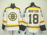 Jerseys Factory Cheap Bruins #18 Nathan Horton White Embroidered