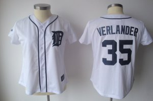 Jerseys Factory Cheap Tigers #35 Justin Verlander White Women's
