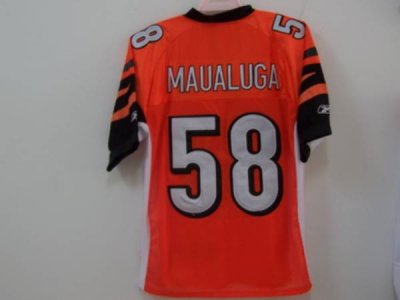Jerseys Factory Cheap Bengals #58 Rey Maualuga Orange Stitched N