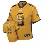 Jerseys Factory Cheap Nike Saints #9 Drew Brees Gold Men's Stitc