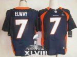 Jerseys Factory Cheap Nike Broncos #7 John Elway Navy Blue Alter