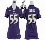 Jerseys Factory Cheap Nike Ravens #55 Terrell Suggs Purple Team