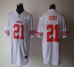 Jerseys Factory Cheap Nike 49ers #21 Frank Gore White With Hall