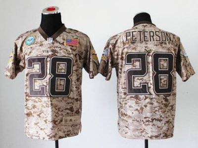 Jerseys Factory Cheap Nike Vikings #28 Adrian Peterson Camo Men'