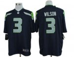 Jerseys Factory Cheap Nike Seahawks #3 Russell Wilson Steel Blue