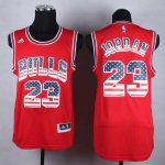 Jerseys Factory Cheap Bulls #23 Michael Jordan Red USA Flag Fash