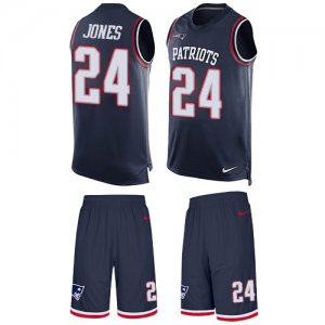 Jerseys Factory Cheap Nike Patriots #24 Cyrus Jones Navy Blue Te