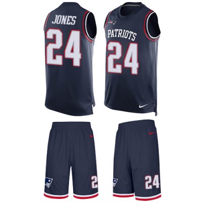 Jerseys Factory Cheap Nike Patriots #24 Cyrus Jones Navy Blue Te