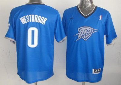 Jerseys Factory Cheap Thunder #0 Russell Westbrook Blue 2013 Chr