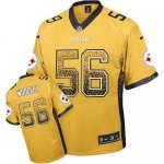 Jerseys Factory Cheap Nike Steelers #56 LaMarr Woodley Gold Men'