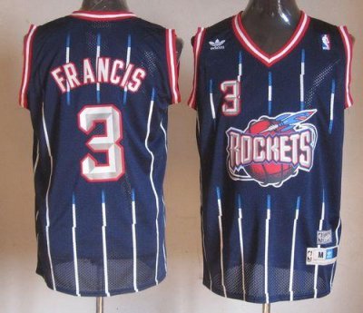 Jerseys Factory Cheap Rockets #3 Steve Francis Navy Throwback St