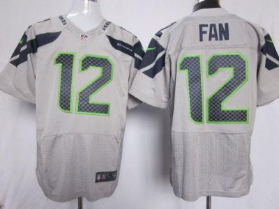 Jerseys Factory Cheap Nike Seahawks #12 Fan Grey Alternate Men's