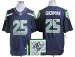 Jerseys Factory Cheap Nike Seahawks #25 Richard Sherman Steel Bl