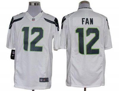 Jerseys Factory Cheap Nike Seahawks #12 Fan White Men's Stitched
