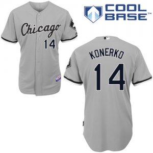 Jerseys Factory Cheap White Sox #14 Paul Konerko Grey Cool Base