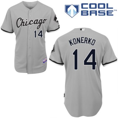Jerseys Factory Cheap White Sox #14 Paul Konerko Grey Cool Base