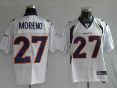 Jerseys Factory Cheap Broncos #27 Knowshon Moreno White Stitched