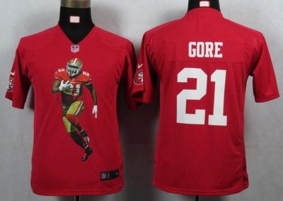 Jerseys Factory Cheap Nike 49ers #21 Frank Gore Red Team Color Y