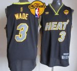 Jerseys Factory Cheap Heat #3 Dwyane Wade Black Electricity Fash