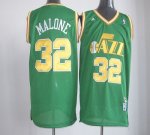 Jerseys Factory Cheap Jazz #32 Karl Malone Green Throwback Stitc
