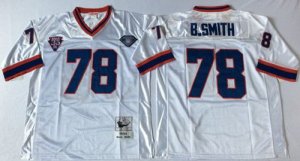 Jerseys Factory Cheap Mitchell And Ness Bills #78 Bruce Smith Wh