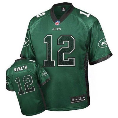 Jerseys Factory Cheap Nike Jets #12 Joe Namath Green Team Color