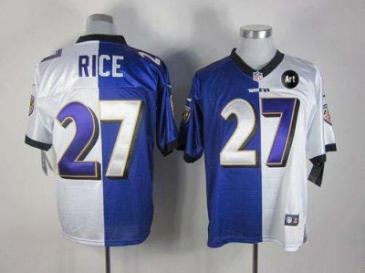 Jerseys Factory Cheap Nike Ravens #27 Ray Rice Purple/White With