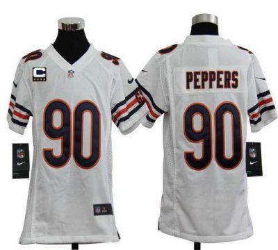 Jerseys Factory Cheap Nike Bears #90 Julius Peppers White With C