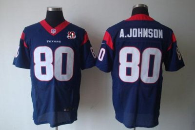 Jerseys Factory Cheap Nike Texans #80 Andre Johnson Navy Blue Te