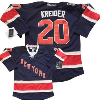 Jerseys Factory Cheap Rangers #20 Chris Kreider Dark Blue 85TH A