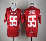 Jerseys Factory Cheap Ravens #55 Terrell Suggs Red 2012 Pro Bowl