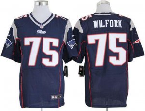 Jerseys Factory Cheap Nike Patriots #75 Vince Wilfork Navy Blue