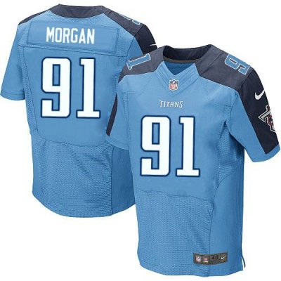Jerseys Factory Cheap Nike Titans #91 Derrick Morgan Light Blue