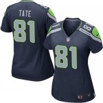 Jerseys Factory Cheap Nike Seahawks #81 Golden Tate Steel Blue T
