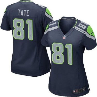 Jerseys Factory Cheap Nike Seahawks #81 Golden Tate Steel Blue T