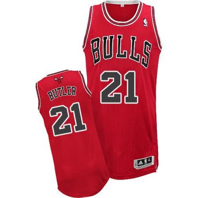 Jerseys Factory Cheap Revolution 30 Bulls #21 Jimmy Butler Red S