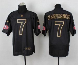 Jerseys Factory Cheap Nike 49ers #7 Colin Kaepernick Black Gold
