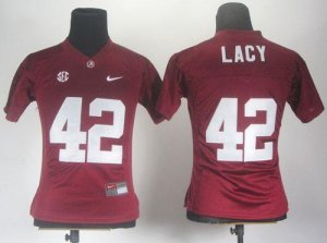 Jerseys Factory Cheap Crimson Tide #42 Eddie Lacy Red Women's Em