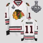 Jerseys Factory Cheap Blackhawks #11 John Madden Embroidered Whi