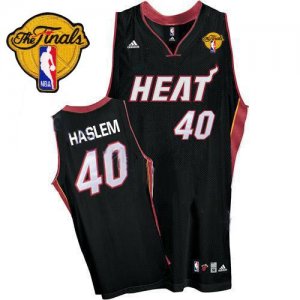 Jerseys Factory Cheap Heat #40 Udonis Haslem Black Finals Patch