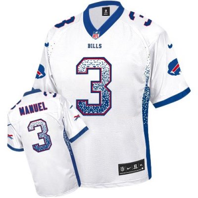 Jerseys Factory Cheap Nike Bills #3 EJ Manuel White Men's Stitch