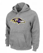 Jerseys Factory Cheap Baltimore Ravens Logo Pullover Hoodie Grey