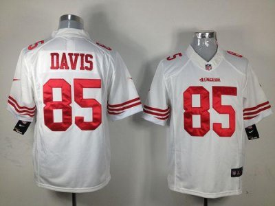 Jerseys Factory Cheap Nike 49ers #85 Vernon Davis White Men's Em