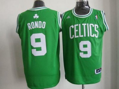 Jerseys Factory Cheap Celtics #9 Rajon Rondo Embroidered Green W
