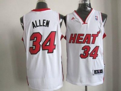 Jerseys Factory Cheap Revolution 30 Heat #34 Ray Allen White Emb