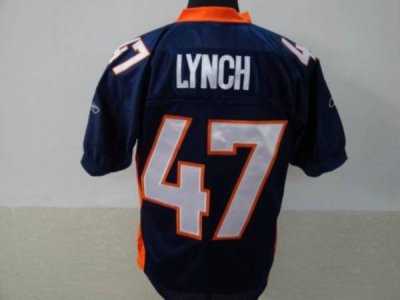 Jerseys Factory Cheap Broncos #47 John Lynch Blue Stitched NFL J